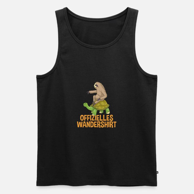 Offizielles Wandershirt Wanderer Geschenk - Männer Premium Bio Tank Top - Schwarz