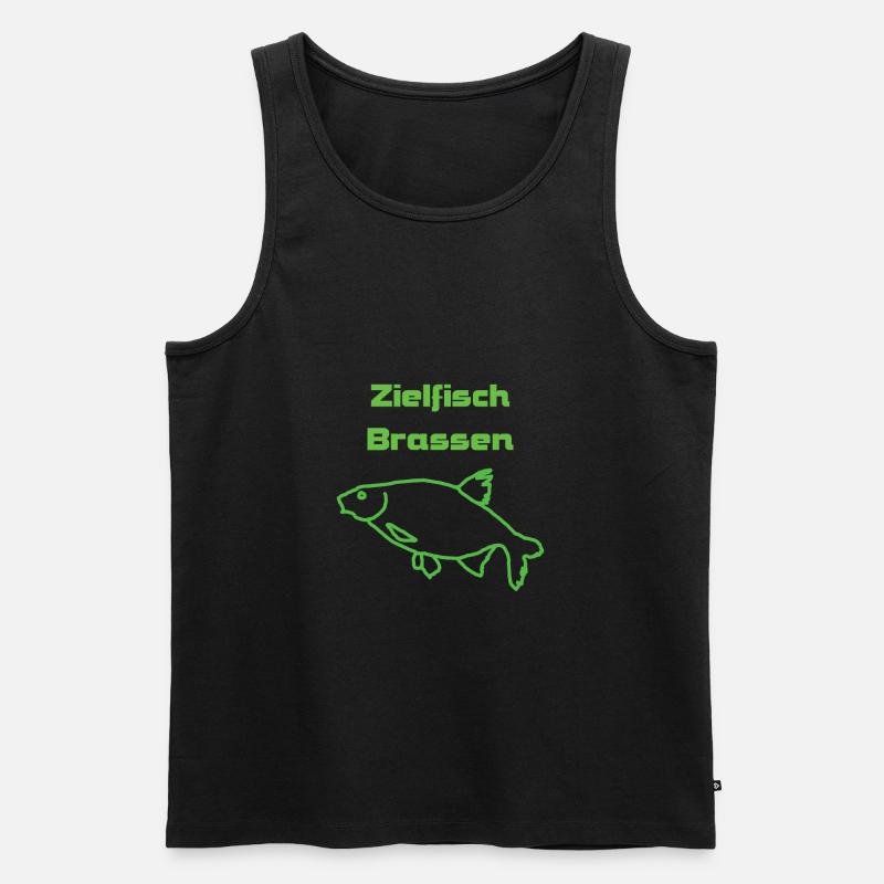 Zielfisch Brassen - Männer Premium Bio Tank Top - Schwarz