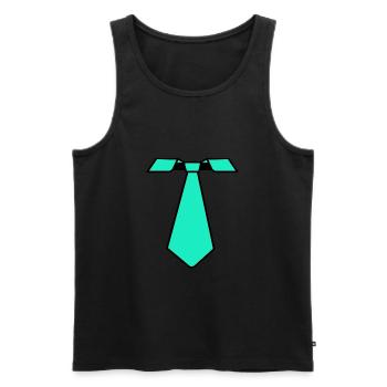 Mardi Gras Mardi Gras tie - Men's Premium Organic Tank Top - black - Front - AI Model Male 178 light (178cm)