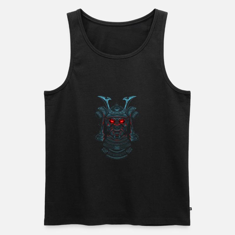 Samurai-Dämon - Männer Premium Bio Tank Top - Schwarz