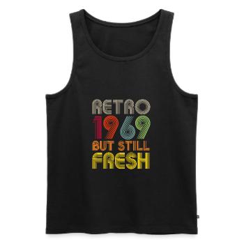 1969 Vintage - Männer Premium Bio Tank Top - Schwarz - Vorne - Michal (187cm)