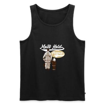 Feuerwehrmann Feuerwehr Papa Geschenk - Männer Premium Bio Tank Top - Schwarz - Vorne - Michal (187cm)