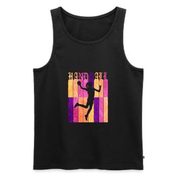 Je Peux Pas J'ai Handball - Évolution Handballeur - Débardeur bio Premium Homme - noir - Devant - AI Model Male 178 light (178cm)