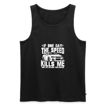 SPEED tuning - Männer Premium Bio Tank Top - Schwarz - Vorne - Michal (187cm)