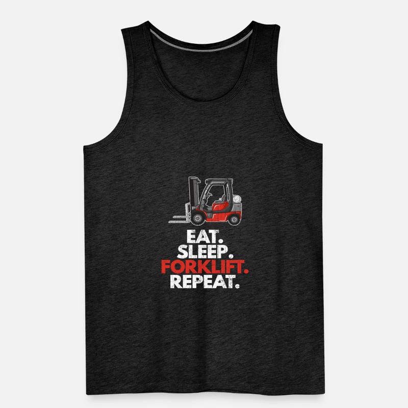 Funny Forklift Apparel Forklift Driver Operator Fu Männer Premium Bio Tank Top