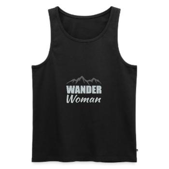 Randonner Woman Randonnée - Débardeur bio Premium Homme - noir - Devant - AI Model Male 178 light (178cm)