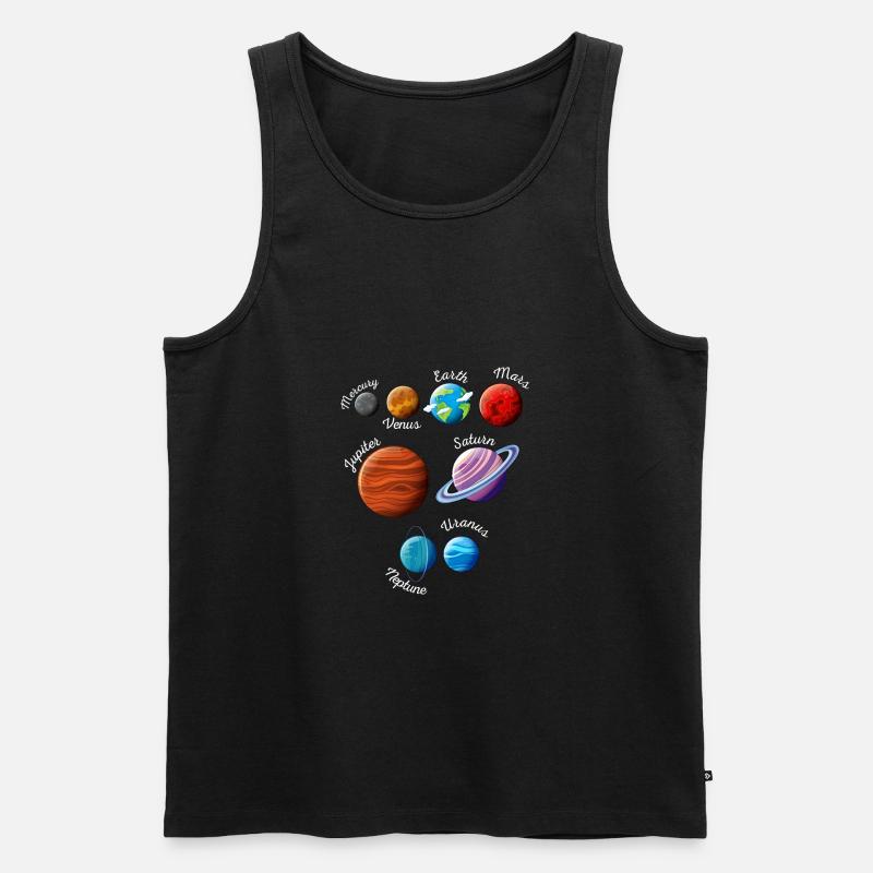 Solar System Planets - Männer Premium Bio Tank Top - Schwarz