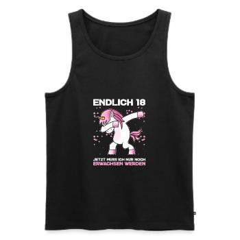 Endlich 18 Jetzt Muss Ich Nur Noch Erwachsen - Männer Premium Bio Tank Top - Schwarz - Vorne - AI Model Male 178 light (178cm)