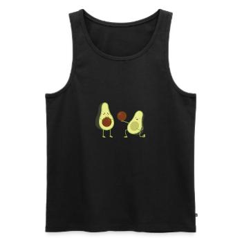 Avocado Marriage Proposal Romantic Vegan Veggie - Men's Premium Organic Tank Top - black - Front - Michal (187cm)