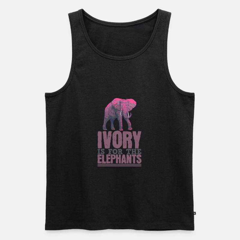 Elefant Leben Elfenbein - Männer Premium Bio Tank Top - Schwarz