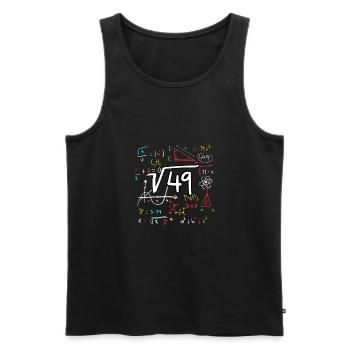 7. Geburtstag Wurzel aus 49 = 7 Jahre Geburtstag - Männer Premium Bio Tank Top - Schwarz - Vorne - AI Model Male 178 light (178cm)