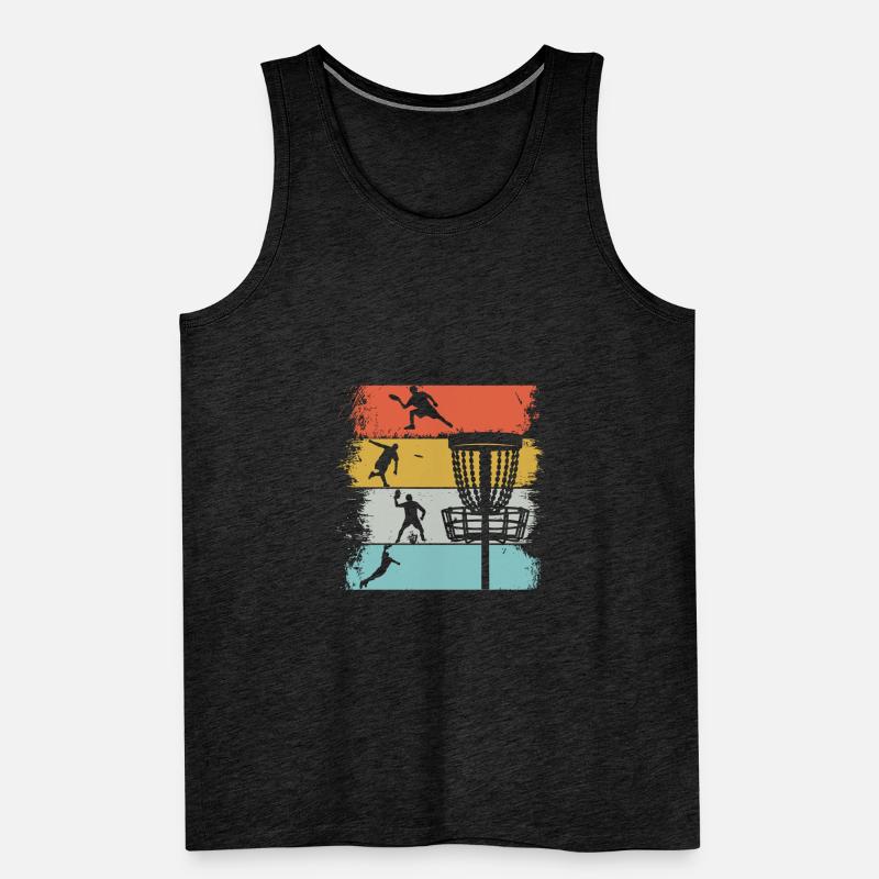 Vintage Retro Discgolf Team Outfit Männer Premium Bio Tank Top