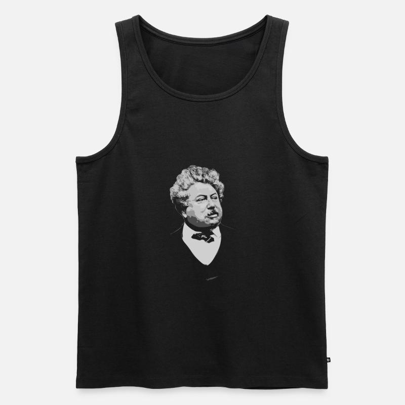 Alexandre Dumas - Männer Premium Bio Tank Top - Schwarz