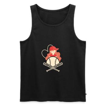 Rainbow Softball For Women Girls Lanceur - Débardeur bio Premium Homme - noir - Devant - Michal (187cm)