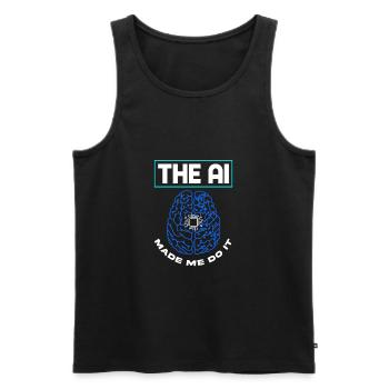 Artificial intelligence has led me to - Men's Premium Organic Tank Top - black - Front - Michal (187cm)