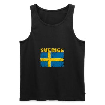 Suède Sverige Scandinavie - Débardeur bio Premium Homme - noir - Devant - Michal (187cm)