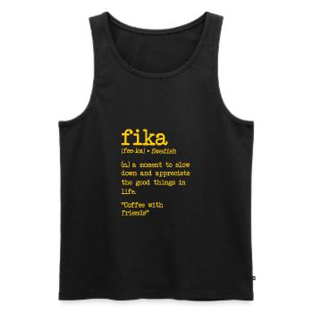 Sweden Sverige Scandinavia - Débardeur bio Premium Homme - noir - Devant - AI Model Male 178 light (178cm)