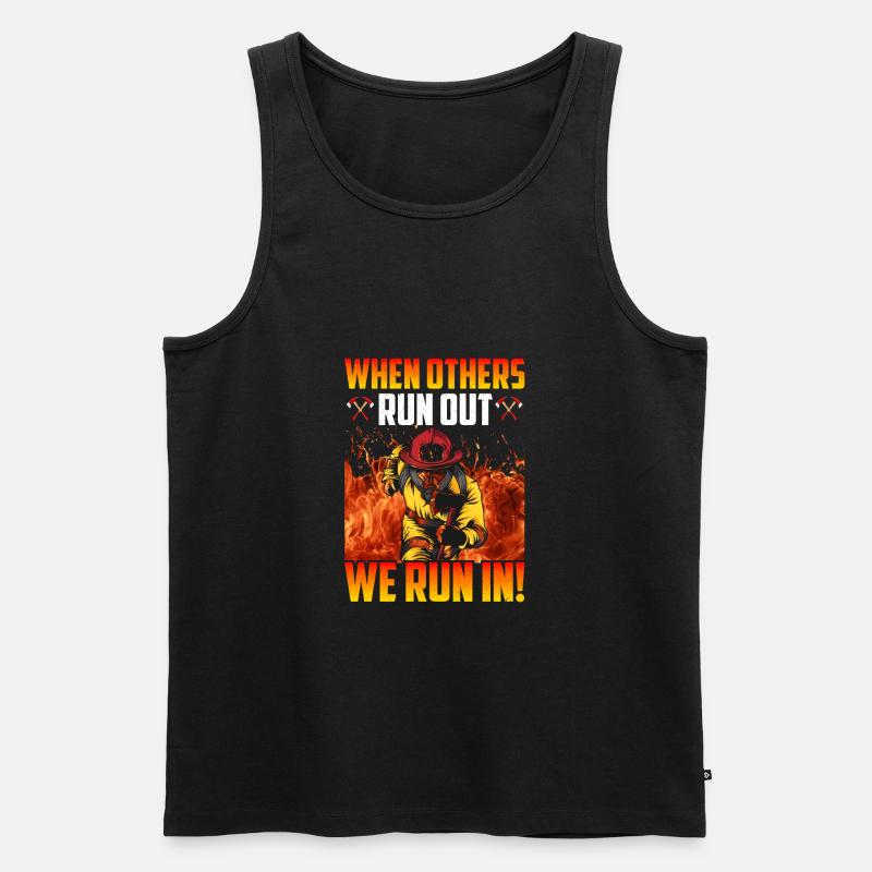 Feuer, Feuerwehrmann Design Sprüche - Männer Premium Bio Tank Top - Schwarz