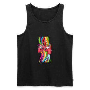 Ich kann nicht Ich habe Videospiel-Konsole - Männer Premium Bio Tank Top - Schwarz - Vorne - AI Model Male 178 light (178cm)