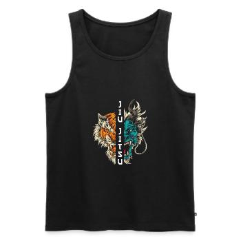 Brazilian Jiu Jitsu - Débardeur bio Premium Homme - noir - Devant - AI Model Male 178 light (178cm)