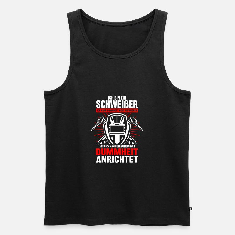 Beruf Schweißer - Schweißen Spruch Geschenk - Männer Premium Bio Tank Top - Schwarz