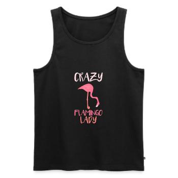 Flamingo Rose Rouge Animal - Débardeur bio Premium Homme - noir - Devant - AI Model Male 178 light (178cm)