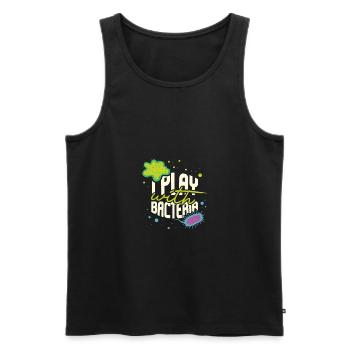 I Play With Bacteria Funny Biology Teacher - Men's Premium Organic Tank Top - black - Front - Michal (187cm)