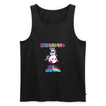 50 Geburtstag Frauen Männer Deko Geschenk Einhorn - Männer Premium Bio Tank Top - Schwarz - Vorne - Michal (187cm)