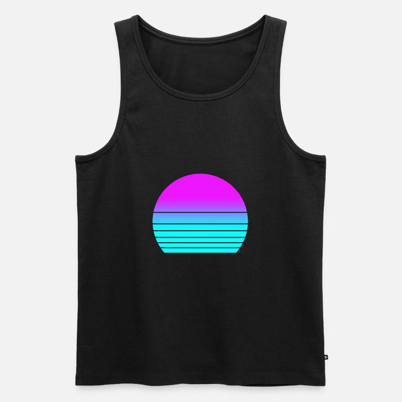 Sunset - Männer Premium Bio Tank Top - Schwarz