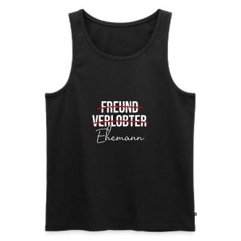 Freund Verlobter Ehemann Hochzeitstag Ehemänner - Männer Premium Bio Tank Top - Schwarz - Vorne - AI Model Male 178 light (178cm)