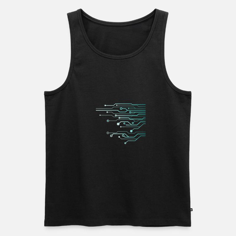 Computer Circuit Engineer Computer Nerd - Débardeur bio Premium Homme - noir