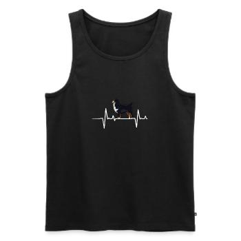 Bernese Mountain Heartbeat Shirt Bernese Mountain - Débardeur bio Premium Homme - noir - Devant - Michal (187cm)