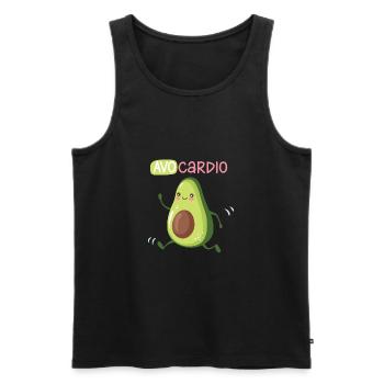 Avo Cardio - Avocardio - Débardeur bio Premium Homme - noir - Devant - AI Model Male 178 light (178cm)