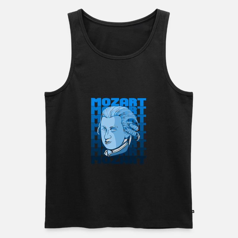 Mozart - Männer Premium Bio Tank Top - Schwarz