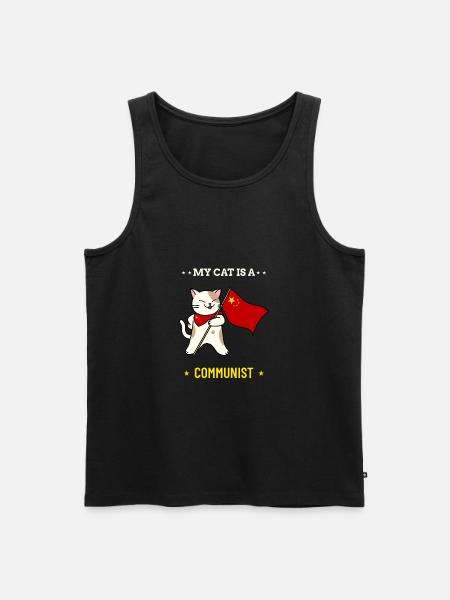 Mon chat est communiste - Débardeur bio Premium Homme - noir