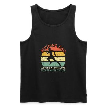 Running Dad Jogging Dad Marathon Runner Father's Day - Men's Premium Organic Tank Top - black - Front - Michal (187cm)