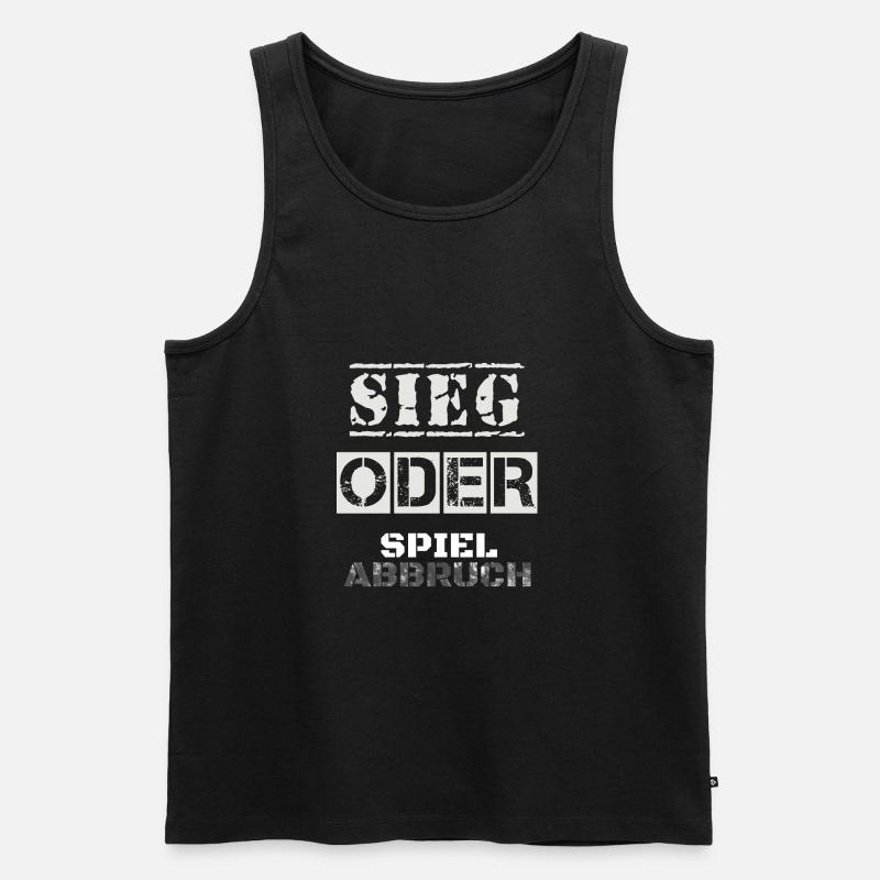 sieg oder spielabbruch - Männer Premium Bio Tank Top - Schwarz