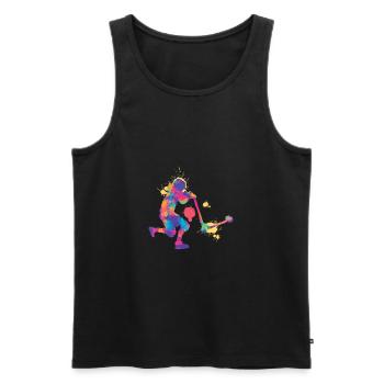 Trottinette Freestyle Pro Scoot 2 Street Skatepark - Men's Premium Organic Tank Top - black - Front - AI Model Male 178 light (178cm)