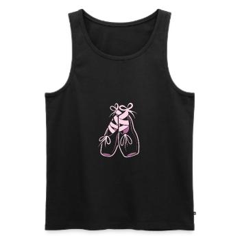 Ballerina Ballet Shoes Cool Toe Dancing - Männer Premium Bio Tank Top - Schwarz - Vorne - Michal (187cm)