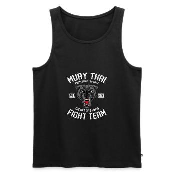 Muay Thai Thai Boxing Panther - Men's Premium Organic Tank Top - black - Front - AI Model Male 178 light (178cm)