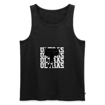 Soccer Fans Ultras Hools Sporty Team Goal Design - Männer Premium Bio Tank Top - Schwarz - Vorne - AI Model Male 178 light (178cm)