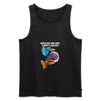 Menschen Aquarium Guppy - Männer Premium Bio Tank Top - Schwarz - Vorne - Michal (187cm)