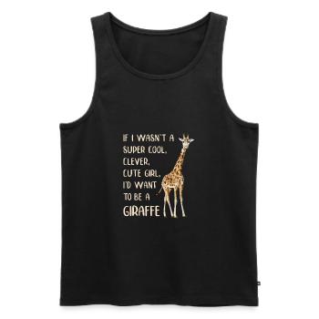 Funny Women's Giraffe Lover Girl Quote Saying Joke - Men's Premium Organic Tank Top - black - Front - Michal (187cm)