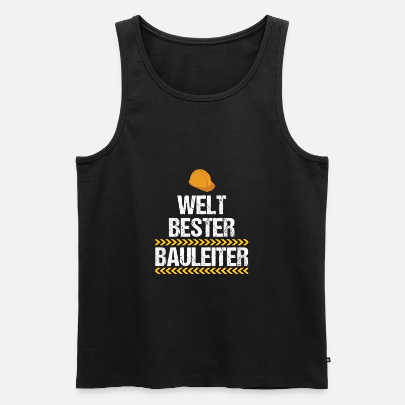 Welt bester Bauleiter - Männer Premium Bio Tank Top - Schwarz