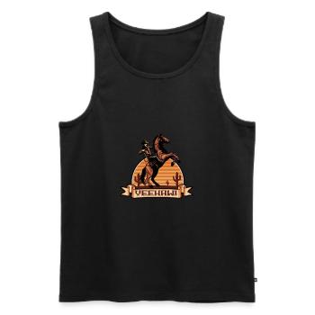 Yeehaw Cowboy Western Horse - Männer Premium Bio Tank Top - Schwarz - Vorne - AI Model Male 178 light (178cm)