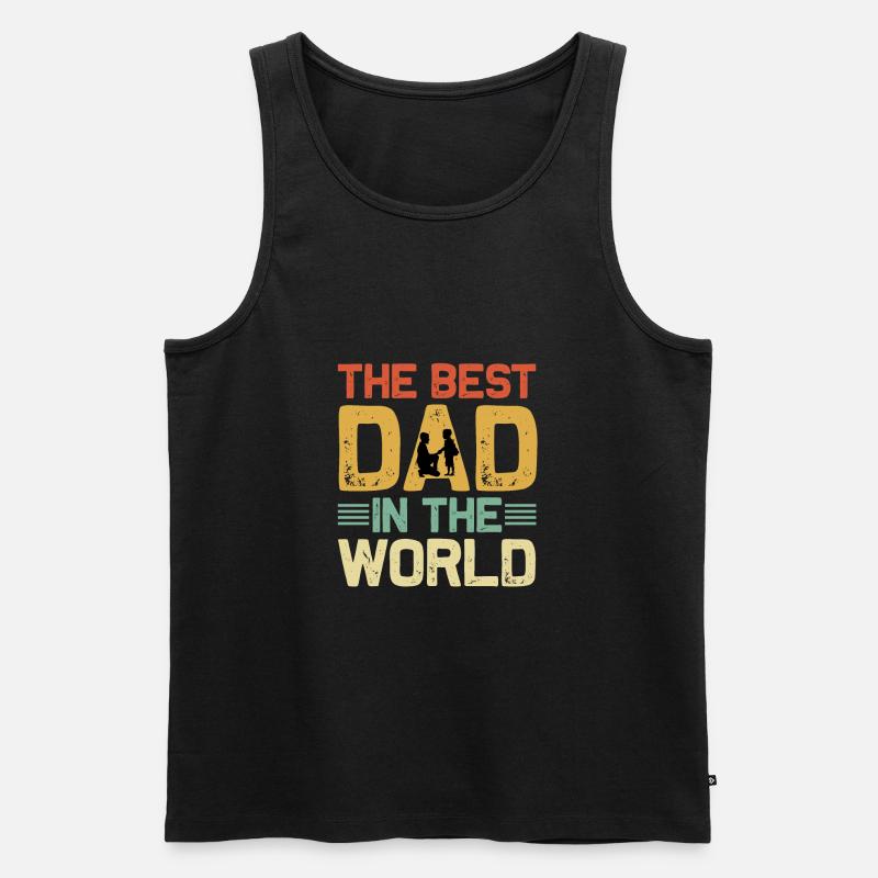 Bester Vater der Welt - Männer Premium Bio Tank Top - Schwarz