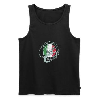 IL Migliore Papa Del Mondo Bester Papa der Welt - Männer Premium Bio Tank Top - Schwarz - Vorne - Michal (187cm)