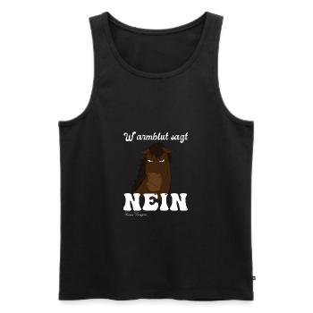 Warmblut sagt Nein Irre lustiges störrisches Pferd - Männer Premium Bio Tank Top - Schwarz - Vorne - Michal (187cm)