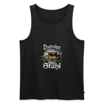 Deutscher Tiger Panzer T-shirt Soldaten Geschenk - Männer Premium Bio Tank Top - Schwarz - Vorne - Michal (187cm)