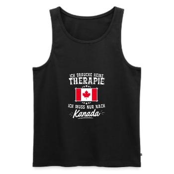 Kanada Flagge - Männer Premium Bio Tank Top - Schwarz - Vorne - Michal (187cm)